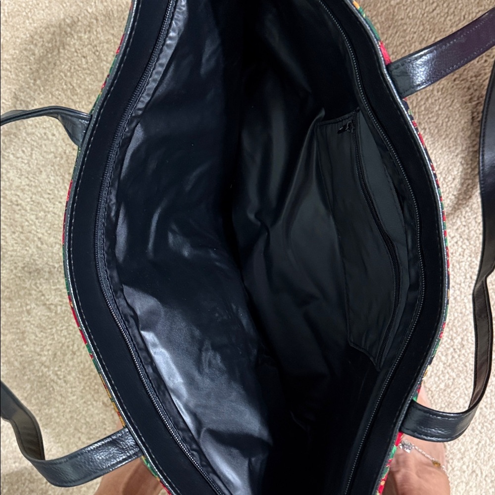 Patchwork Tote Bag - Red And Green - image 3